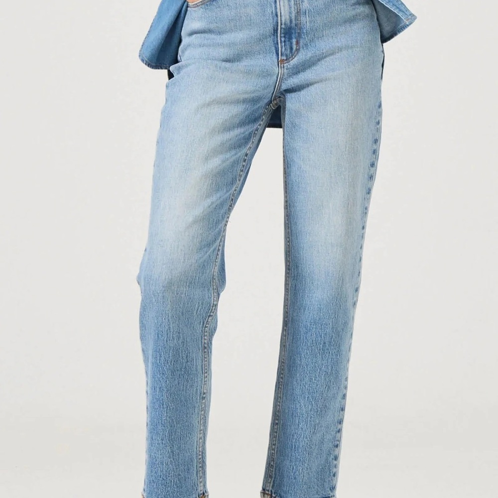 ROLLA'S Loulou Straight Lennon Blue Light Blue Straight Leg Jeans